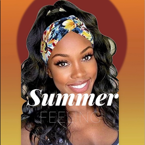 PACK of 3 Boho Floral Style Criss Cross Head Wrap - Picture 2 of 4